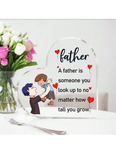 This Father's Day, show dad some love with our heart-shaped acrylic gift set. These thoughtful father ornaments make the perfect home decoration and are sure to put a smile on his face. Give him the gift he truly deserves with our unique and meaningful Father's Day gift set.