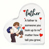 Father's Day Heart-Shaped Acrylic Gift: Thoughtful Father Ornaments and Home Decorations