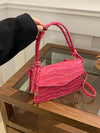 Retro Chic: Vintage Woven Texture Small Square Bag - Three-in-One Women's Shoulder Messenger Bag