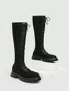 New Fashion: Slip-On Stretch Knee-High Black Sock Boots