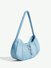 Vintage Y2K Retro Denim Belted Shoulder Bag: A Fashionable Statement Piece for Women