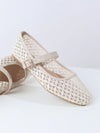 Chic and Comfy: Apricot Square Toe Mesh Flats - Perfect for Parties and Office