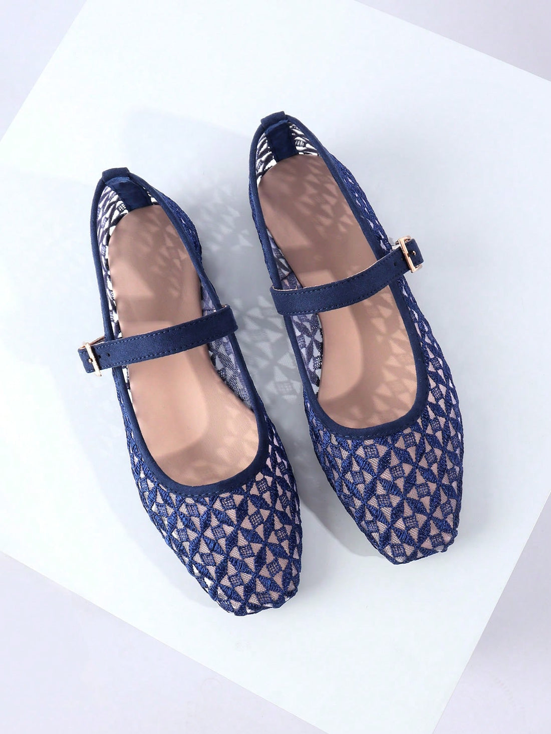 Effortlessly elevate your style with our Chic Navy Blue Woven Slip-On Flats. The square toe adds a touch of modernity, while the slip-on design provides convenience and comfort. Perfect for any occasion, these flats are versatile and stylish, making them a must-have for your wardrobe.