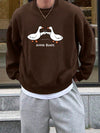 Dapper Duck Print Sweatshirt for Men: Stay Comfortably Casual!