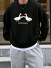 Dapper Duck Print Sweatshirt for Men: Stay Comfortably Casual!