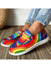 Rainbow Steps: Women's Colorful Printed Casual Sneakers