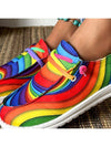 Rainbow Steps: Women's Colorful Printed Casual Sneakers