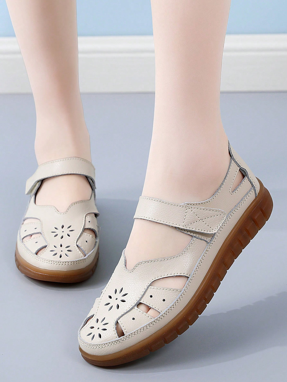 Elevate your footwear game with our chic Hollow-Out Genuine Leather Sandals! Crafted with comfort and versatility in mind, our sandals offer the perfect balance of style and practicality for any occasion. Made from genuine leather, these sandals are sure to elevate your wardrobe and provide all-day comfort.