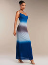 Mermaid Dreams: Women's Ombre Fish Tail Mesh Sheer Backless Cami Dress