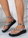 Chic & Stylish Leopard Print Wedge Sandals: Ankle Strap & Clip Toe