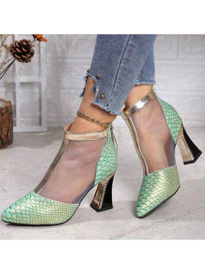 Chic & Airy: Breathable Mesh Pointed Toe High Heels