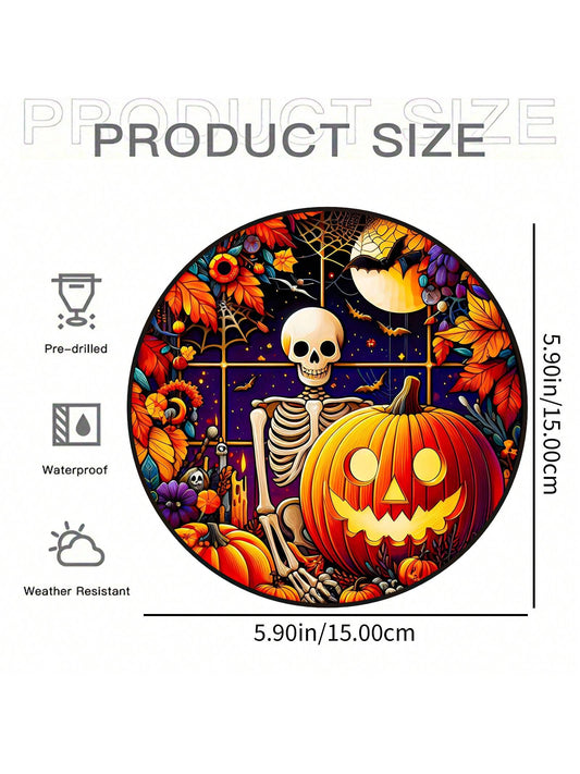 Pumpkin Acrylic Halloween Hanging Decoration for Indoor and Outdoor Scary Atmosphere