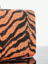 Elegant Woven Animal Print Crossbody Clutch Bag for Chic Evening Events