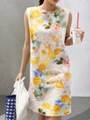 Blossoming Beauty: Women's Floral Print Sleeveless Dress