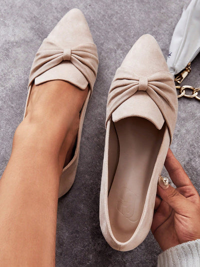 Glamorous Gold Knot-Decorated Pointed Toe Flat Loafers for Chic Summer Style