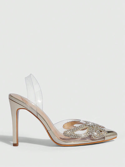 Sparkle and Shine: Butterfly Rhinestone Stiletto Pumps for Summer Vacation