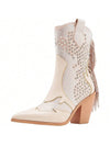 These Women's Pointed Toe Luxury Diamond Boots in apricot offer a sophisticated and elegant look. Crafted with a pointed toe design and adorned with sparkling diamond details, these boots add a touch of luxury to any outfit. Perfect for a night out or special occasion, these boots will elevate your style to the next level.