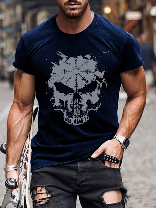 Elevate Your Style with Men's Abstract Printed Short Sleeve Tshirt