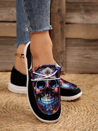 Chic Lace Floral Flat Casual Sneakers: Walk in Style & Comfort!