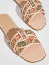 Stay Stylishly Comfortable on Summer Vacation with Women's Fashionable Woven Flat Sandals