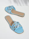 Stay Stylishly Comfortable on Summer Vacation with Women's Fashionable Woven Flat Sandals