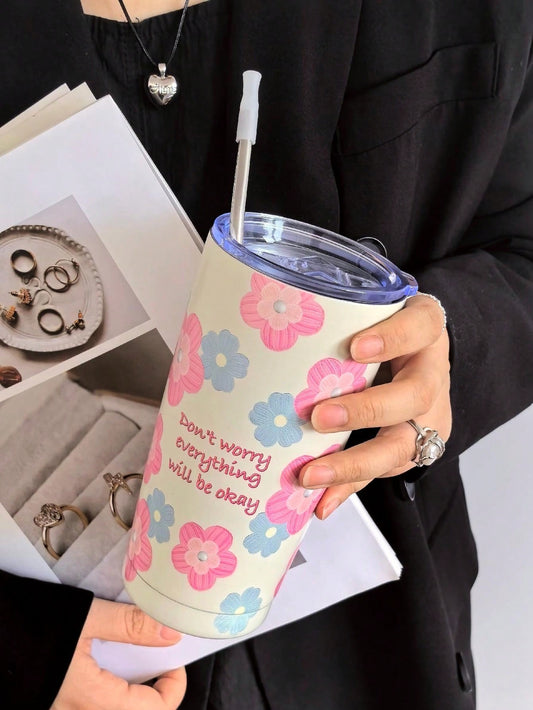 Indulge in your favorite beverage with our 20oz Floral Vacuum Insulated Cup. Keep your drink at the perfect temperature while on the go, making it the ideal gift for any occasion. With its elegant floral design, it's both stylish and practical. Stay hydrated and refreshed wherever life takes you.