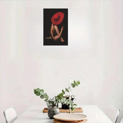 Stylish and Timeless: Beautiful Red Hat Lady Poster for Home Decor