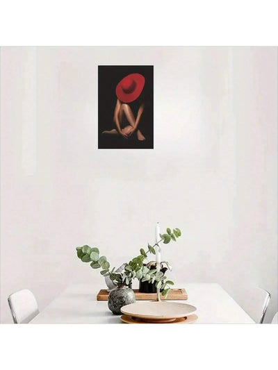 Stylish and Timeless: Beautiful Red Hat Lady Poster for Home Decor