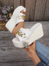 Summer Style: Women's Plus Size Waterproof Platform Wedge Sandals with Braided Straps