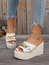 Summer Style: Women's Plus Size Waterproof Platform Wedge Sandals with Braided Straps