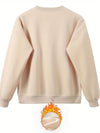 Festive Christmas Joy Women's Sweatshirt: Casual Comfort in Soft Polyester