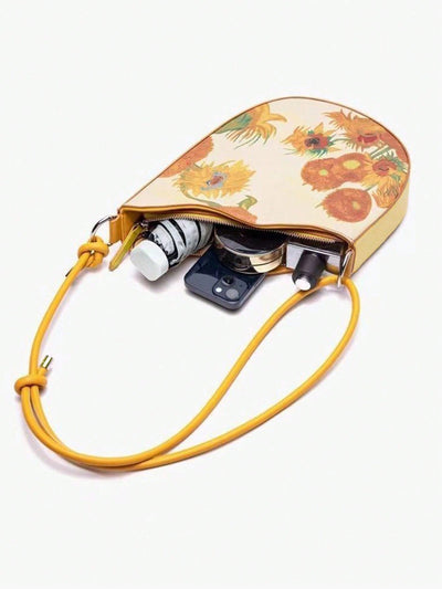 Sunny Knot Crossbody: A Colorful Contrast in Saddle Oil Painting Series