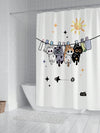 Cat Lover's Dream: Anti-Mildew Cat Printed Shower Curtain with Hooks - Modern Bathroom Decoration