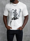 Men's Funny Skull Printed Casual T-Shirt - A Fun Twist on Classic Style