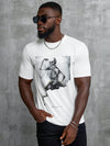 Men's Funny Skull Printed Casual T-Shirt - A Fun Twist on Classic Style