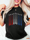 Show Your American Pride with Women's Patriotic Short Sleeve T-Shirt