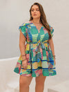 Bohemian Paradise: Printed Plus Size Women's Vacation Dress