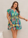 Bohemian Paradise: Printed Plus Size Women's Vacation Dress