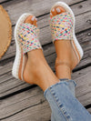 New Arrival: Vibrant Woven Wedge Platform Sandals for Women