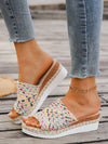 New Arrival: Vibrant Woven Wedge Platform Sandals for Women