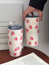 Sweet Strawberry Bowknot Insulated Cup: Perfect Holiday or Birthday Gift