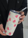 Sweet Strawberry Bowknot Insulated Cup: Perfect Holiday or Birthday Gift