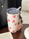 Sweet Strawberry Bowknot Insulated Cup: Perfect Holiday or Birthday Gift