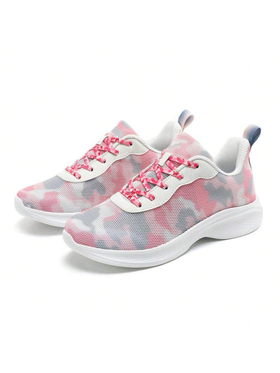 Spring Camouflage: Women's Lightweight Running Shoes with Breathable Mesh Upper