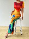 Chic and Stylish: Women's Tie-Dye Mermaid Style Bodycon Dress