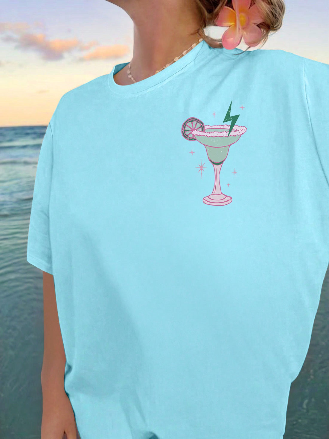 This Summer Holiday Vibes: Women's Slogan Printed Casual T-Shirt is the perfect addition to your summer wardrobe. Made with soft and breathable fabric, it features a fun and trendy slogan print. Stay comfortable and stylish all season long with this must-have t-shirt.