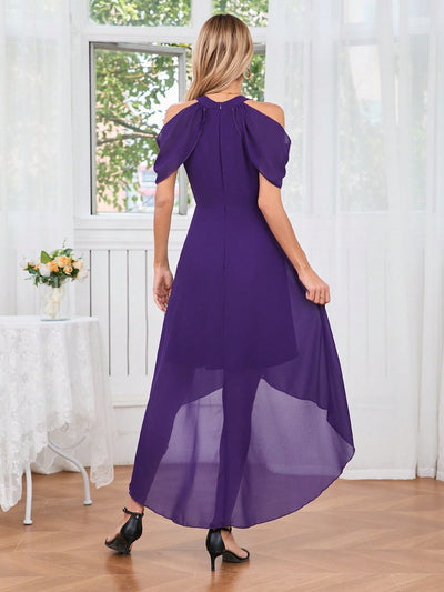 Timeless Elegance in an Asymmetrical Bridesmaid Dress