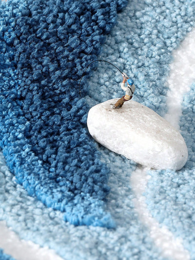 Ultra-Plush Geometric Anti-Slip Bath Mat – Soft, Absorbent & Machine Washable for All Seasons