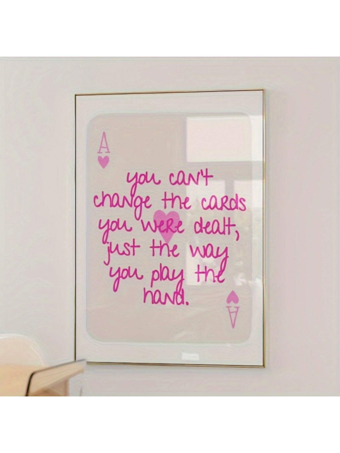 Transform your bedroom into a vintage and girly escape with our Romantic Pink Ace Card Canvas Wall Art. This unique piece adds a playful touch with its quirky design, perfect for anyone who doesn't take themselves too seriously. Turn your walls into a conversation starter with this charming and stylish decor.