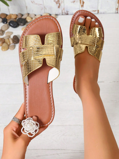 Summer Flat Sandals: Stay Stylish and Comfy with Open-Toe Cool Slippers